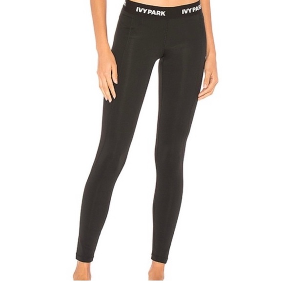 Ivy Park Black Women's Logo Leggings - Picture 1 of 9